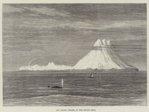 Jan Mayen Island, i de arktiska haven (gravyr) av English School