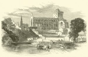 Jedburgh Abbey (gravyr) av English School