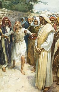 Jesus och en blind man av English School