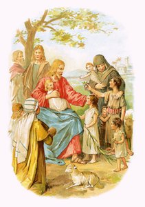 Jesus välsignade barnen av English School