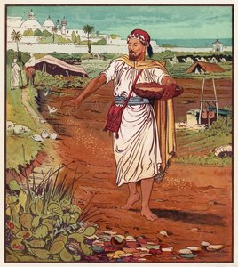Jesu liknelser: Såmannen och fröet (färg litho) av English School