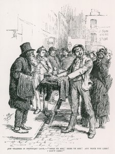 Judiska handlare i Petticoat Lane av English School