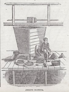 Jiggmaskin, Cornish koppargruva (gravyr) av English School