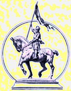 Joan of Arc, illustration för History of England av H. O. Arnold-Forster, publicerad 1897 (digitalt förbättrad bild) av English School