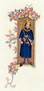 John, kung av Frankrike (färgad gravyr) av English School