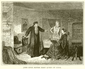 John Knox före Mary Queen of Scots av English School