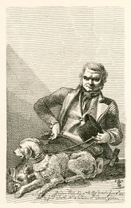 John MacNally, från Tyrone county, med sina två hundar Boxer och Rover av English School