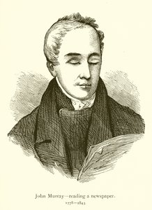 John Murray, läser en tidning av English School