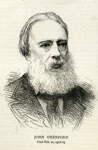 John Oxenford (1812-77) illustration från The Graphic 1877 av English School