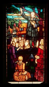John Wesley (1703-91) Preaching the Gospels in England, ca 1890 av English School