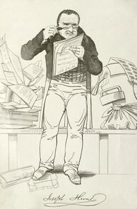 Joseph Hume, skotsk läkare, politiker och radikal parlamentsledamot (gravyr) av English School