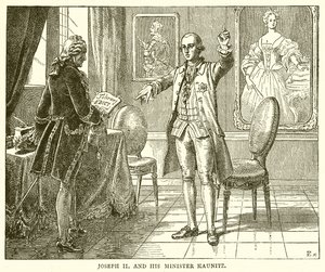 Joseph II och hans minister Kaunitz av English School