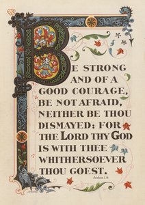 Josua 1:9 (chromolitho) av English School