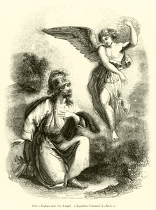 Joshua och ängeln, Agostino Carracci, Joshua v (gravyr) av English School