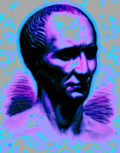Julius Caesar, illustration från Cassells Illustrated Universal History av Edward Ollier, publicerad 1890 (digitalt förbättrad bild) av English School