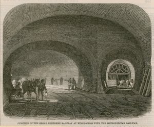 Korsningen mellan Great Northern Railway vid Kings Cross och Metropolitan Railway av English School