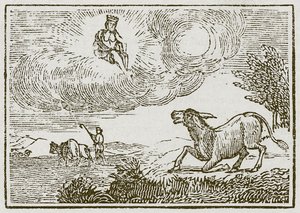 Jupiter och åsnan (gravyr) av English School