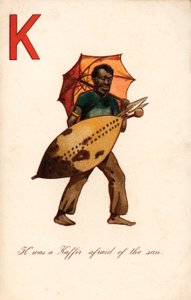 K, Kaffir (färg litho) av English School