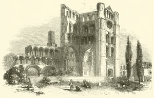 Kelso Abbey (gravyr) av English School