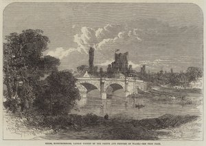Kelso, Roxburghshire, nyligen besökt av prinsen och prinsessan av Wales (gravyr) av English School