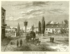 Kennington, från The Green, 1780 av English School