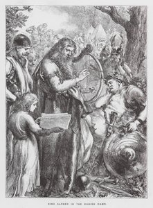 Kung Alfred i det danska lägret (gravyr) av English School