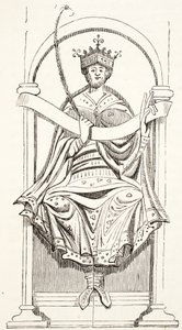 King Edgar (från Cotton MS) av English School