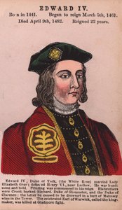 King Edward IV (färgad gravyr) av English School