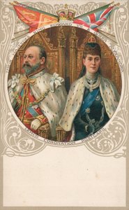 Kung Edward VII och drottning Alexandra av English School