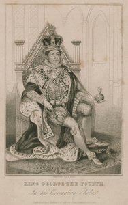 Kung George IV i sina kröningsrockar av English School