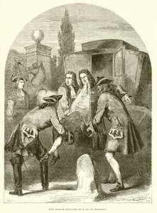 King George attackerad av en Fit Apoplexy av English School