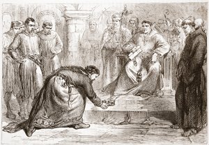 King John and the Popes Legate, illustration från The History of Protestantism av James Aitken Wylie (1808-1890), pub. 1878 av English School