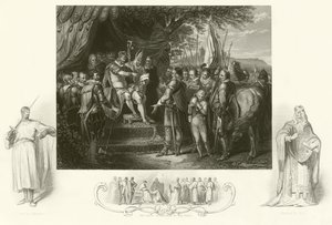 King John tecknar Magna Charta av English School