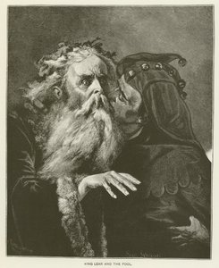Kung Lear och dåren (gravyr) av English School