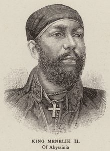 Kung Menelik II (gravyr) av English School