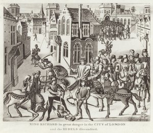 Kung Richard i stor fara i City of London och rebellerna missnöjda av English School