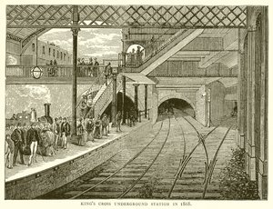 Kings Cross tunnelbanestation 1868 av English School