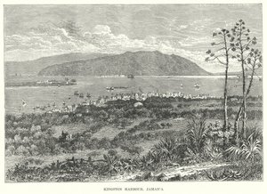 Kingston Harbour, Jamaica (gravyr) av English School