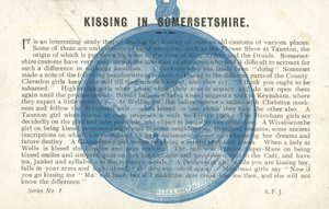 Kyssar i Somerset (litho) av English School