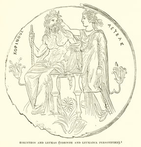 Corinth and Lefkas (Corinth and Lefkadia personified) av English School