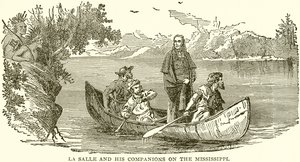 La Salle och hans följeslagare på Mississippi av English School