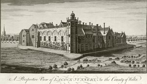 Lacock Abbey, Wiltshire (gravyr) av English School