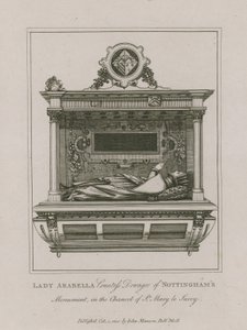 Lady Arabella, enkegrevinnan av Nottinghams monument i kapellet St Mary le Savoy av English School