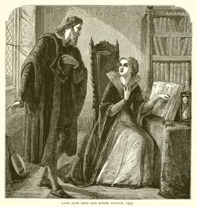 Lady Jane Gray och Roger Ascham, 1553 av English School