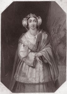 Lady Percy (Henry IV) (Kung Henry IV) i - "" Gallery of the women of Shakespeare, samling av fyrtiofem allvarliga porträtt av de första konstnärerna i London, berikade med kritiska och litterära notiser""" cirka 1838 - från " ” Gallery of the women of Shak av English School