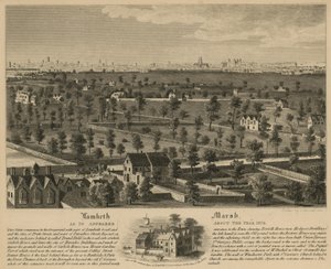 Lambeth Marsh som den såg ut omkring år 1670 av English School