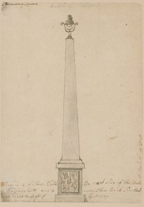 Lampa nära Bedford House, London, nedtagen 1799 av English School
