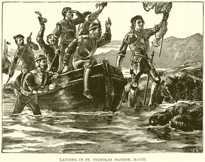 Landning i St. Nicholas Harbor, Hayti av English School