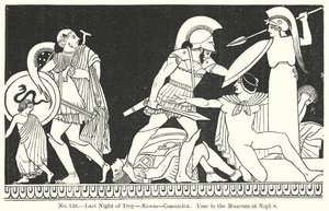Trojas sista natt - Aeneas - Kassandra. Vas i museet i Neapel (gravyr) av English School