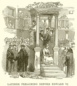 Latimer predikar före Edward VI av English School